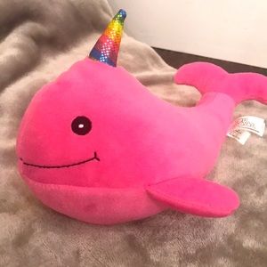 Narwhal stuffed animal colors pink